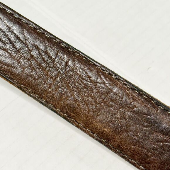3D Belt Co Mens Belt 1025 Made USA Genuine Leather Sz 40 Distressed Brown Rugged - Picture 2 of 12